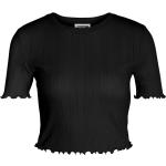 Magliette & T-shirt nere L di cotone con scollo tondo mezza manica con scollo rotondo per Donna Noisy May 
