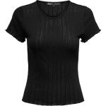Magliette & T-shirt nere XL di cotone con scollo tondo mezza manica con scollo rotondo per Donna Only 