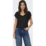 T-Shirt di Only - Onlmoster S/S Lace V-Neck Top CS - XS a M - Donna - nero