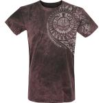 T-Shirt di Outer Vision - Burned Magic - S a 4XL - Uomo - bordeaux