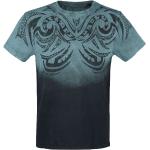 T-Shirt di Outer Vision - Waves Tattoo - S a 4XL - Uomo - turchese