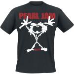 Magliette & T-shirt nere XXL taglie comode di cotone con scollo tondo mezza manica con scollo rotondo per Uomo Pearl Jam 