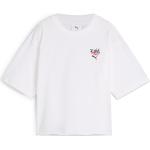 Magliette & T-shirt bianche XL di cotone con scollo tondo con scollo rotondo per Donna Puma 