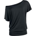 Magliette & T-shirt nere 7 XL taglie comode in viscosa con scollo a barca per Donna RED by EMP 