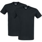 Magliette & T-shirt nere 5 XL taglie comode di cotone con scollo a V con scollo a V per Uomo RED by EMP 