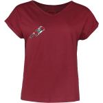 Magliette & T-shirt bordeaux XXL taglie comode di cotone con scollo tondo con scollo rotondo per Donna RED by EMP 