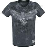 Magliette & T-shirt grigie XXL taglie comode con scollo a V mezza manica con scollo a V per Uomo rock rebel by emp 