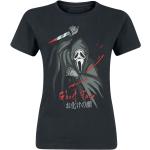 Magliette & T-shirt nere XXL di cotone con scollo tondo mezza manica con scollo rotondo per Donna Scream 