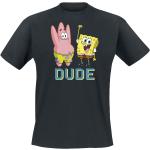 Magliette & T-shirt nere 3 XL taglie comode di cotone con scollo tondo mezza manica con scollo rotondo per Uomo Spongebob SpongeBob SquarePants 