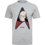 Magliette & T-shirt grigie XXL taglie comode di cotone con scollo tondo mezza manica con scollo rotondo per Uomo Star Trek Jean-Luc Picard 