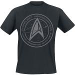 Magliette & T-shirt nere XXL taglie comode di cotone con scollo tondo mezza manica con scollo rotondo per Uomo Star Trek 