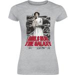 Magliette & T-shirt grigie XXL di cotone con scollo tondo mezza manica con scollo rotondo per Donna Star wars 