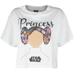 Magliette & T-shirt bianche XXL di cotone con scollo tondo mezza manica con scollo rotondo per Donna Star wars Principessa Leila 