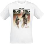 Magliette & T-shirt bianche XL di cotone con scollo tondo mezza manica con scollo rotondo per Uomo Star wars The mandalorian 