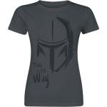 Magliette & T-shirt grigio scuro XXL con scollo tondo mezza manica con scollo rotondo per Donna Star wars The mandalorian 