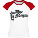 T-Shirt di Suicide Squad - Daddy's Lil' Monster - S a XXL - Donna - bianco/rosso