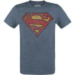 T-Shirt di Superman - Logo - XL a XXL - Uomo - blu screziato