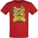 T-shirt rosse 5 anni di cotone a tema pizza per bambino Tartarughe Ninja di EMP Online Italia 
