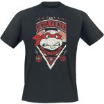 Magliette & T-shirt nere XXL taglie comode di cotone con scollo tondo a tema tartaruga mezza manica con scollo rotondo per Uomo Tartarughe Ninja 