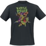 Magliette & T-shirt nere L di cotone con scollo tondo a tema tartaruga mezza manica con scollo rotondo per Uomo Tartarughe Ninja 