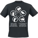 Magliette & T-shirt nere XL di cotone con scollo tondo mezza manica con scollo rotondo per Uomo Big bang theory 