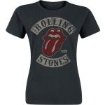 Magliette & T-shirt nere XXL di cotone con scollo tondo mezza manica con scollo rotondo per Donna Rolling stones 