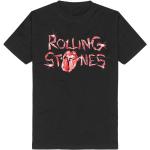 Magliette & T-shirt nere 5 XL taglie comode di cotone con scollo tondo mezza manica con scollo rotondo per Uomo Rolling stones 