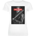 Magliette & T-shirt bianche L di cotone con scollo tondo mezza manica con scollo rotondo per Donna The Walking Dead Negan 