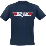 T-Shirt di Top Gun - Distressed Logo - M a XXL - Uomo - blu navy