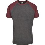 T-Shirt di Urban Classics - Raglan Contrast Tee - S a 5XL - Uomo - carbone/borgogna