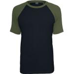 T-Shirt di Urban Classics - Raglan Contrast Tee - S a 5XL - Uomo - nero/oliva
