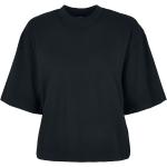 Magliette & T-shirt urban nere 5 XL taglie comode di cotone con scollo tondo mezza manica con scollo rotondo per Donna Urban Classics 