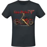 Magliette & T-shirt pin Up nere 3 XL taglie comode di cotone con scollo tondo mezza manica con scollo rotondo per Uomo Van Halen 