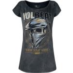 Magliette & T-shirt grigie 4 XL di cotone batik con scollo tondo mezza manica con scollo rotondo per Donna Volbeat 