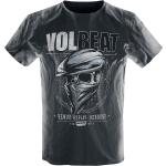 Magliette & T-shirt grigio chiaro 4 XL di cotone batik con scollo tondo mezza manica con scollo rotondo per Uomo Volbeat 
