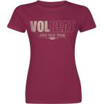 Magliette & T-shirt rosse XXL di cotone con scollo tondo mezza manica con scollo rotondo per Donna Volbeat 