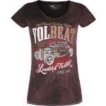 Magliette & T-shirt rosso scuro 4 XL di cotone batik con scollo a V mezza manica con scollo a V per Donna Volbeat 