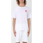 Magliette & T-shirt scontate casual bianche S di cotone a girocollo lavabili in lavatrice mezza manica con scollo rotondo Diadora 