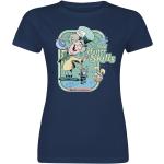 T-Shirt Disney di Alice nel Paese delle Meraviglie - Alice in Wonderland - Mad Hatter skills - S a XXL - Donna - blu navy