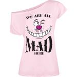 T-Shirt Disney di Alice nel Paese delle Meraviglie - Alice in Wonderland - Mad - S a XL - Donna - rosa pallido