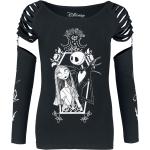 Magliette & T-shirt nere XXL di cotone con scollo tondo manica lunga con scollo rotondo per Donna Disney 