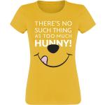 Magliette & T-shirt gialle XL di cotone con scollo tondo mezza manica con scollo rotondo per Donna Winnie the Pooh 