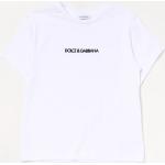 T-shirt manica corta scontate casual bianche di cotone mezza manica per bambini Dolce&Gabbana Dolce 