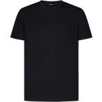 Magliette & T-shirt nere XXL taglie comode di cotone a girocollo mezza manica con scollo rotondo Dondup 