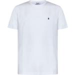 Magliette & T-shirt bianche L di cotone a girocollo mezza manica con scollo rotondo Dondup 