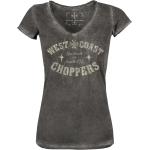 Magliette & T-shirt nere con scollo a V con scollo a V per Donna West coast choppers 