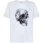 Magliette & T-shirt bianche S taglie comode di cotone a girocollo mezza manica con scollo rotondo Alexander McQueen Skull 