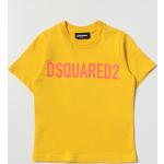T-shirt manica corta scontate gialle mezza manica per bambini Dsquared2 