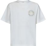 Magliette & T-shirt bianche S di cotone a fiori a girocollo mezza manica con scollo rotondo Etro 