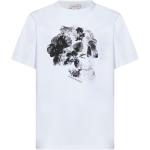 Magliette & T-shirt bianche L di cotone a girocollo mezza manica con scollo rotondo Alexander McQueen Skull 